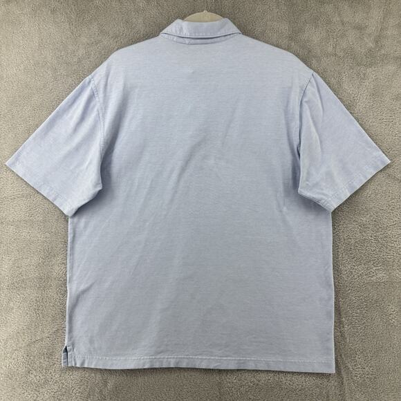 Bobby Jones Shirt Mens L Blue Cotton Polo 1/4 Button Preppy Short Sleeve Sport - Picture 5 of 10